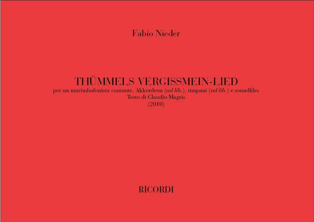 Thummels Vergissmein-Lied